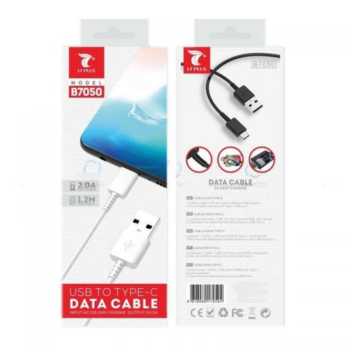 Cable USB a TypeC 2A 1.2m